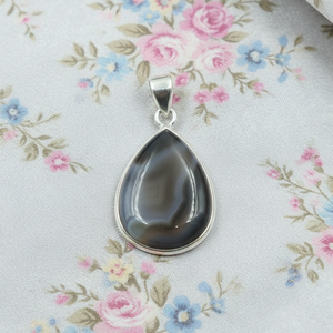 Top Quality Botswana Agate Teardrop Pendant 925 Silver Rose Gold Yellow Gold Plated Handmade Gemstone Jewelry <b>Gift</b> <b>for</b> Women <b>Her</b> - Product Image 5