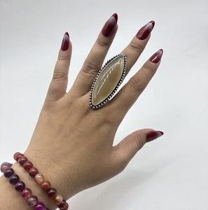 Natural Onyx <b>Ring</b> Silver Plated <b>Ring</b> Handmade Wide Chunky Gemstone <b>Ring</b> Designer Big Stone <b>Ring</b> - Product Image 6