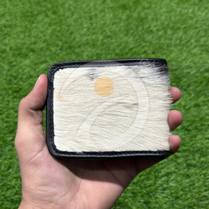 Premium Natural Hair On Leather <b>Wallet</b> Mens <b>Compact</b> Pocket Holder Handmade Premium Artisan Design - Product Image 2