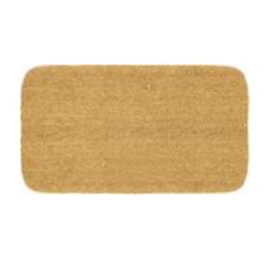 Tapis de porte réversible en fibre de coco beige, 16x24 pouces, résistant aux taches, lavable, extra épais, pour la maison et l'hôtel, style moderne, fabriqué en Inde - Product Image 1