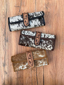 Estuche enrollable portátil para joyas de cuero de vaca, organizador de joyas de viaje plegable de estilo Vintage de alta calidad para damas - Product Image 3