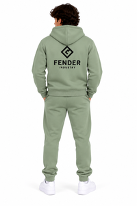 Ensemble de survêtement en molleton personnalisé pour homme, sweat à capuche zippé et pantalon de survêtement, deux pièces, épais, style streetwear décontracté, tenue de sport pour homme - Product Image 3