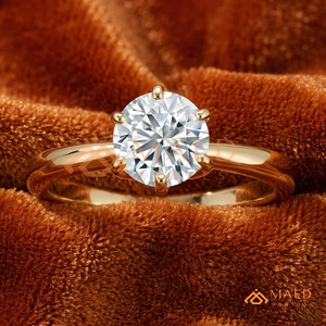 Round Cut Moissanite <b>Solitaire</b> <b>Ring</b> Gold Engagement <b>Ring</b> for Women Minimalist Bridal Jewelry Gift - Product Image 1