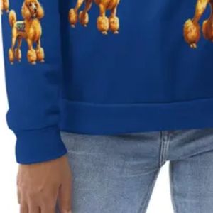 Sweat-shirt unisexe personnalisé Pretty Poodle, pull décontracté à col rond avec imprimé graphique, en molleton doux, d'inspiration grecque, personnalisable - Product Image 6