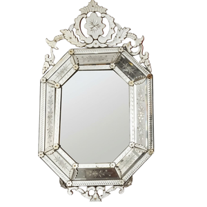 Espejo de Pared Decorativo Barroco Veneciano Clásico de Lujo con Marco Tallado Ornamentado |   Espejo de Vidrio Vintage para Decoración de Interiores - Product Image 1