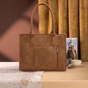 Bolso Tote de Cuero Estilo Western para Mujer con Detalle de Perlas, Plegable, con Asa Superior, Elegante y Espacioso para Uso Diario - Product Image 5