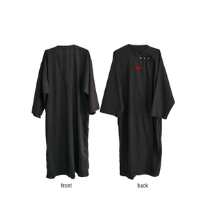 Cape de Coiffure Grise à Taille Ajustable avec Logo Rouge, Écologique, Résistante à l'Eau, en Nylon et Coton, pour Salon et Barbier - Product Image 3
