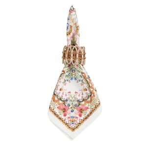 Porte-serviettes rustique artisanal en rotin pour salle à manger de style farmhouse côtier, anneaux de serviette en rotin tressé style bohème - Product Image 6