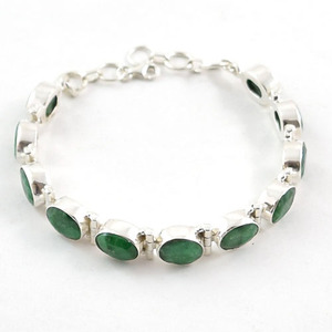 Pulsera de tenis elegante de plata de ley 925 con ónix verde para mujer, energía espiritual, estilo nómada, tribal, bohemio, gótico. - Product Image 2