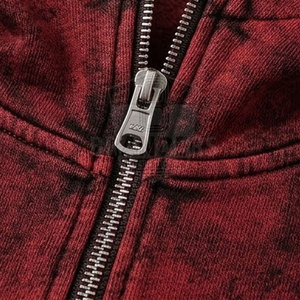 Premium Men Acid Wash Tracksuit Full Zipper Hooded Jacket <b>Matching</b> Tapered <b>Joggers</b> Relaxed Fit Casual Sportswear <b>Set</b> - Product Image 4
