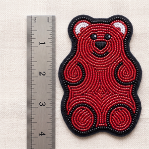 Patch brodé élégant en perles de rocaille pour vêtements et accessoires, applique faite à la main en perles de rocaille, ornement décoratif de mode - Product Image 5