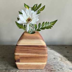 Vintage Wooden <b>Vase</b> Classic Wood Decor <b>Unique</b> Wooden Gift Natural Finish <b>Vase</b> Interior Accent Piece Wooden Display Decor - Product Image 6