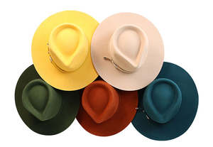 Chapeau Fedora en polyester tendance pour femmes et hommes, style classique, décontracté, à large bord, chapeau jazz - Product Image 2