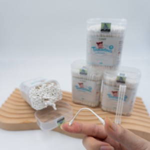 Hisopos de Algodón Suave de Doble Punta con Mango de Papel de la Marca Dr. Papie, OEM/ODM, Seguros para Oídos/Nariz, Artículos para Bebés Recién Nacidos y Niños Pequeños - Product Image 2