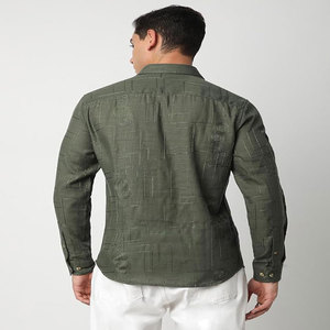 OEM personalizado de los hombres de verano Casual algodón Polos camisa abotonada con textura de ganchillo de manga larga Polo cuello - Product Image 1