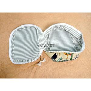 Ensemble de 3 étuis modernes en tissu de coton écologique à imprimé floral pour maquilleuses, fermeture éclair, légers et élégants - Product Image 5