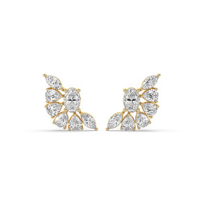 Pendientes de Oro Sólido de 14k con Diamante de Laboratorio Redondo Brillante de 3.90 Quilates, Certificado IGI, Estilo Único, Ligeros, Chapados en Oro para Fiesta - Product Image 4