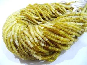Colliers de pierres précieuses facettées en opale jaune naturelle rare, 14 pouces - Product Image 2
