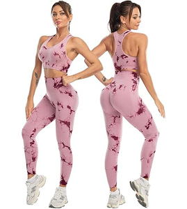 SALSPOR Ensemble d'entraînement 3 pièces grande taille pour femmes avec leggings rehausseurs de fesses en Spandex/Nylon et soutien-gorge de sport à maintien élevé - Product Image 3