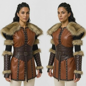 Disfraz de Guerrero Vikingo de Cuero Auténtico, Armadura Medieval con Tachuelas para LARP, Traje de Cosplay Nórdico - Product Image 5