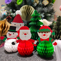 Set de Decoración Navideña con Papel de Seda con Diseño de Duende, 7 Pulgadas de Alto, Impresión Offset, CE-8P063, para Regalos de Fiesta
