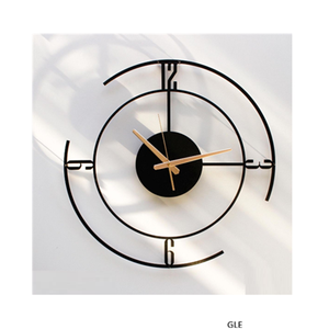 Luxury Round Black Metal <b>Wall</b> <b>Clock</b> With Artistic Detailing Perfect For Modern Homes Apartments Offices Bedrooms And Hallways - Product Image 5
