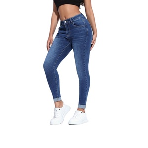 High Waist Elastic New Style Girls Lady Women Jeans Slim Fit Jeans <b>Pencil</b> Pants Skinny Denim Jeans Pant Supplier From BD - Product Image 4