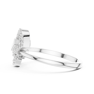 Anillo de Diamante Redondo Cultivado en Laboratorio, Único, para Mujer, en Oro Blanco de 18 Quilates, para Compromiso, Fiesta, Boda, Evento Glamuroso, Uso Diario - Product Image 2