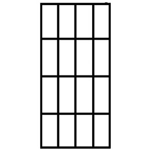 39.4 nero "x 76.8" ESG vetro e alluminio cabina doccia parete con ripiano accessorio doccia - Product Image 4