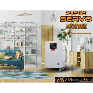 Estabilizador de Voltaje Automático SERVO MuscleGrid Gold Edition 10KVA 230V Cobre (130V-270V) Sistema de Alimentación Ininterrumpida (UPS) - Product Image 2
