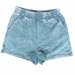 Hot Selling Mens Vintage Acid Wash Jogger Shorts Cotton French Terry Raw Hem Sweat Shorts Breathable Antibacterial OEM ODM - Product Image 1
