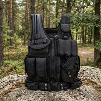 Gilet tactique respirant : Équipement de protection résistant aux déchirures, réglable et multifonctionnel pour l'entraînement et les sports en plein air