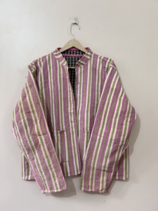 Chaqueta Kantha Hecha a Mano, Estilo Vintage, Camisa de Algodón Cosida a Mano, Estilo Boho - Product Image 2