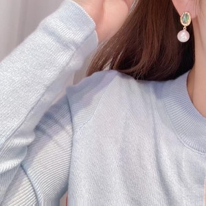 Pendientes Largos de Perlas de Agua Dulce Barrocas Populares, Coloridos, Perlas de Agua Dulce de 10-11 mm y Pendientes de Concha de Abulón, Accesorio de Moda - Product Image 5