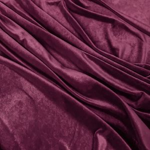 Tissu en velours 100 % polyester couleur vin uni 130 GSM, matière tissée pour vêtements (costumes, manteaux, blazers), rideaux et vêtements pour filles - Product Image 6