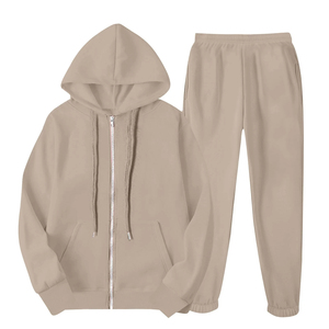 <b>Women</b> Casual Jogger Suit <b>Sweatpants</b> And Hoodie Set Long Sleeve Lightweight Polyester Spandex 2 Piece Tracksuit For Ladies - Product Image 6