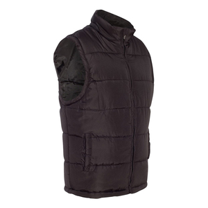 Gilet matelassé pour garçons, couleur noire, doudoune à fermeture éclair, trois poches zippées, manteaux épais, gilet matelassé pour hommes - Product Image 3