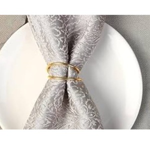 <b>Top</b> Trending Handmade <b>Decorative</b> Custom Shape Tissue Holder Metal Napkin Ring Customized Napkin Ring Holder For Dinner <b>Table</b> - Product Image 3