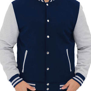 Nouvelle arrivée : veste varsity pour homme, fabriquée avec des matériaux chauds pour l'hiver, longueur normale, style zippé, en vente. - Product Image 2