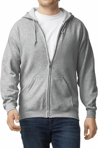 Sweat-shirt à capuche zippé violet pour homme, couleur unie, décontracté, en molleton, coupe classique, streetwear d'automne - Product Image 5