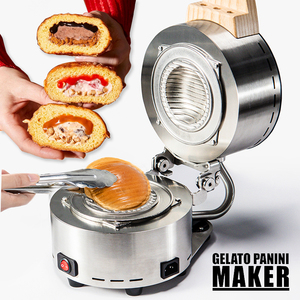 Máquina de hamburguesas de prensado en caliente Miles, otras máquinas de aperitivos, máquina de sándwich de helado de pan <span class=keywords><strong>brioche</strong></span> italiano, máquina de Panini de helado fresco - Product Image 2