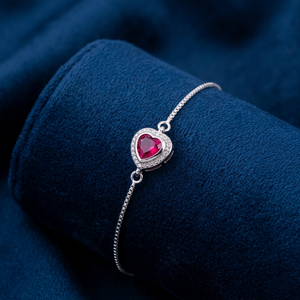 Hot Selling 925 Sterling Silver Minimalist Covered Heart CZ Bracelet Fashion Jewelry for Women and Girls Best Moissanite <b>Bangles</b> - Product Image 1