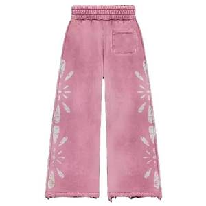 Ensemble de survêtement décontracté personnalisé pour homme, coupe évasée, 100 % coton, molleton respirant, coupe oversize et ample, avec sweat à capuche et pantalon de jogging - Product Image 5