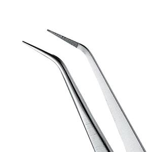 Pinces chirurgicales courbées en acier inoxydable avec embouts en coton - Product Image 6