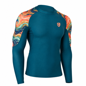 Rashguard de compresión de manga larga sublimado personalizado para MMA, BJJ, No-Gi, Grappling, Boxeo, Muay Thai, entrenamiento, para hombre y mujer - Product Image 1