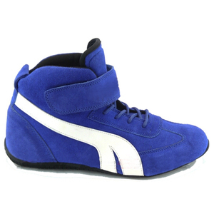 Botas de carreras de alta gama azules de cuero/tela Nomex con cierre de velcro, impermeables, suela de goma antideslizante, longitud hasta el tobillo, puntera cerrada, para todo tipo de uso. - Product Image 2