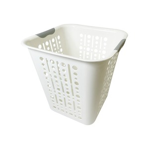 Panier à linge pliable empilable à double niveau en plastique avec poignées, grand panier à linge rectangulaire pour buanderie - Product Image 6