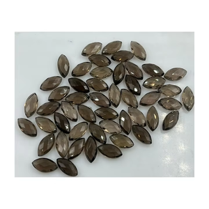 Cuentas de Cuarzo Ahumado Natural en Forma de Marquesa y Briolette de 7x14 mm, Gemas Sueltas en Hilo con Juego de Color - Product Image 6