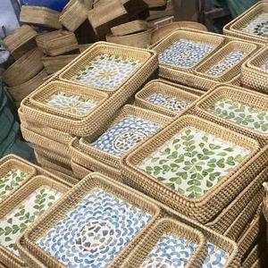 Rattan <b>Placemat</b> Handmade <b>Round</b> Woven Table Mat Eco Friendly Dining Table Decor Natural Charger Plate Wholesale - Product Image 5