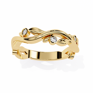 Anillos Clásicos con Corte Redondo, Diamante Cultivado en Laboratorio, Anillo de Oro Sólido de 14K para Compromiso, Boda, Aniversario - Product Image 4